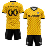 custom soccer set jersey kids adults personalized soccer yellow