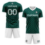 custom soccer set jersey kids adults personalized soccer green