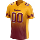 custom authentic gradient fashion football jersey yellow-burgundy