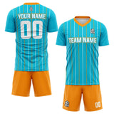 custom soccer set jersey kids adults personalized soccer sky blue