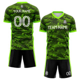 custom soccer set jersey kids adults personalized soccer green