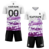 custom soccer set jersey kids adults personalized soccer purple