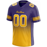 custom authentic gradient fashion football jersey purple-yellow