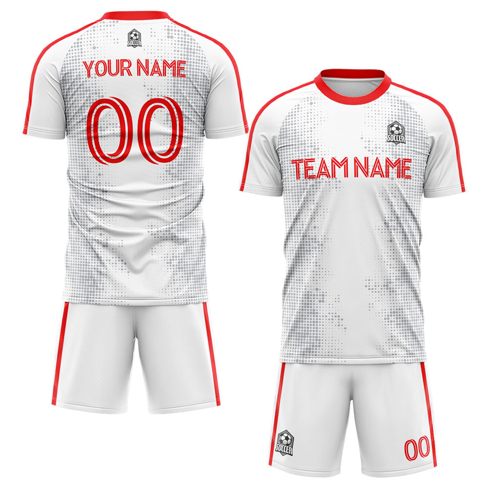 custom soccer set jersey kids adults personalized soccer white