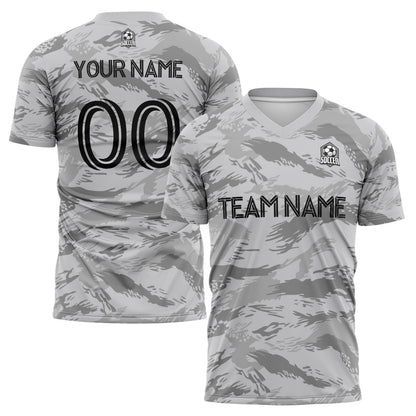 custom soccer uniform jersey kids adults personalized set jersey shirt gray