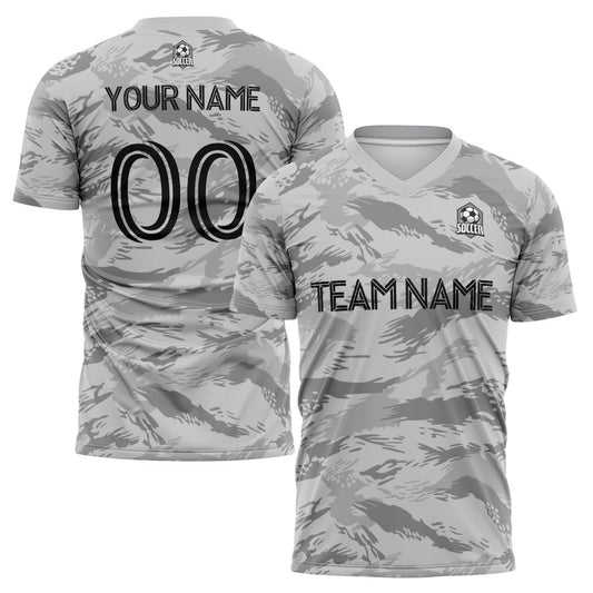 custom soccer uniform jersey kids adults personalized set jersey shirt gray