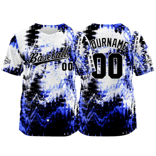 Custom Full Print Design Baseball Jersey navy-white