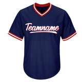 custom baseball jersey shirt navy-white-red