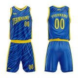 custom animal pattern basketball suit kids adults personalized jersey blue