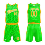 custom animal pattern basketball suit kids adults personalized jersey green
