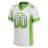 custom authentic drift fashion football jersey white-neon green mesh