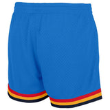 custom white-navy-glod-red authentic throwback basketball shorts