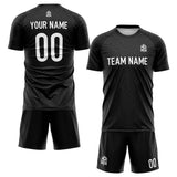 custom soccer set jersey kids adults personalized soccer black