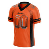 custom authentic drift fashion football jersey orange-black mesh