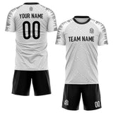custom soccer set jersey kids adults personalized soccer gray