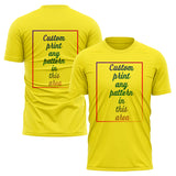 custom cotton short t-shirt yellow