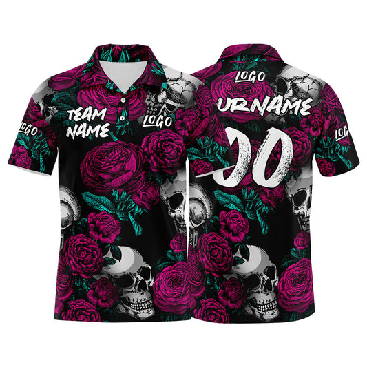 Custom Football Polo Shirts  Add Your Unique Logo/Name/Number Rose