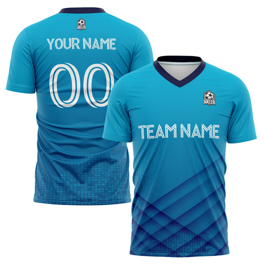 custom soccer uniform jersey kids adults personalized set jersey shirt blue