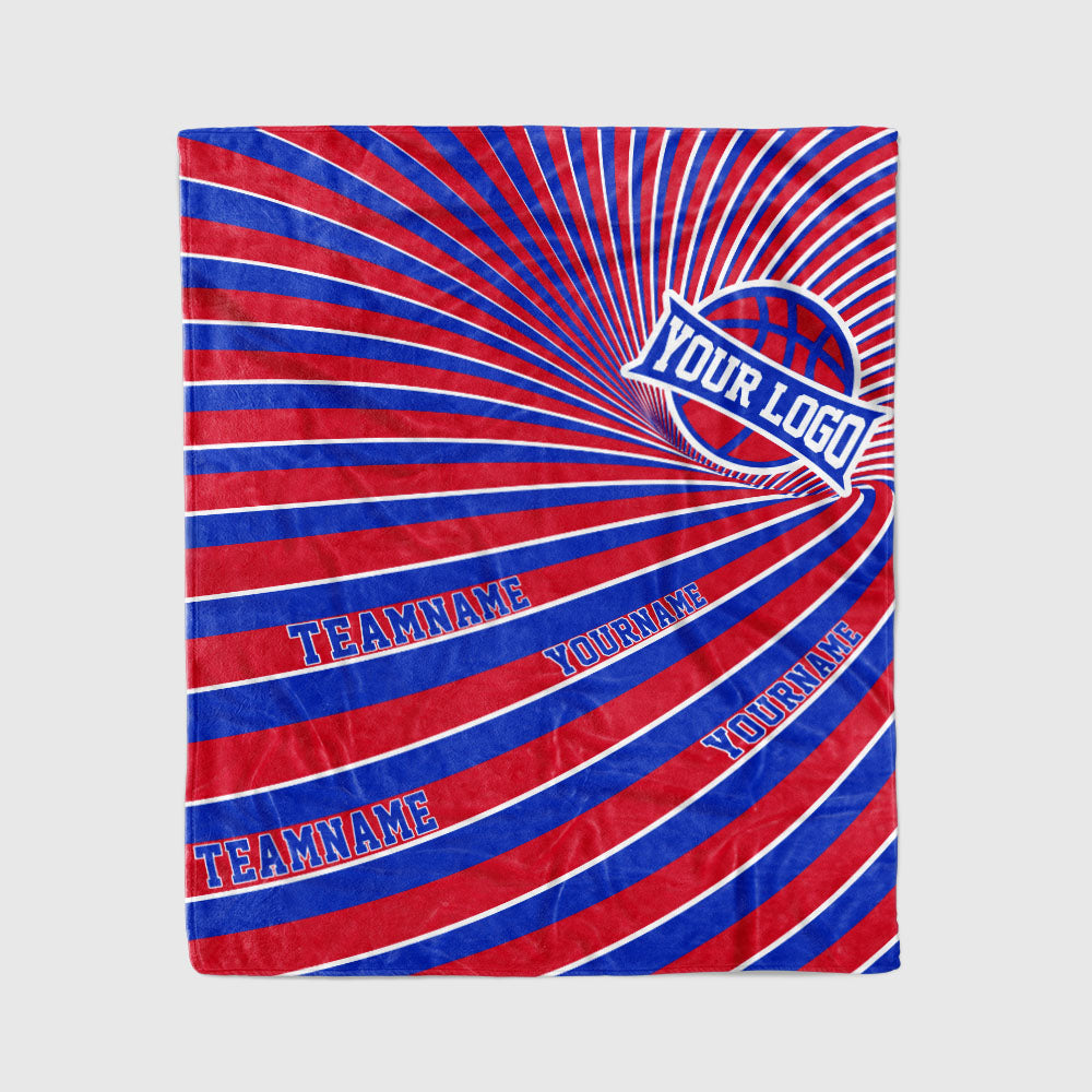 custom ultra-soft micro fleece blanket royal-red
