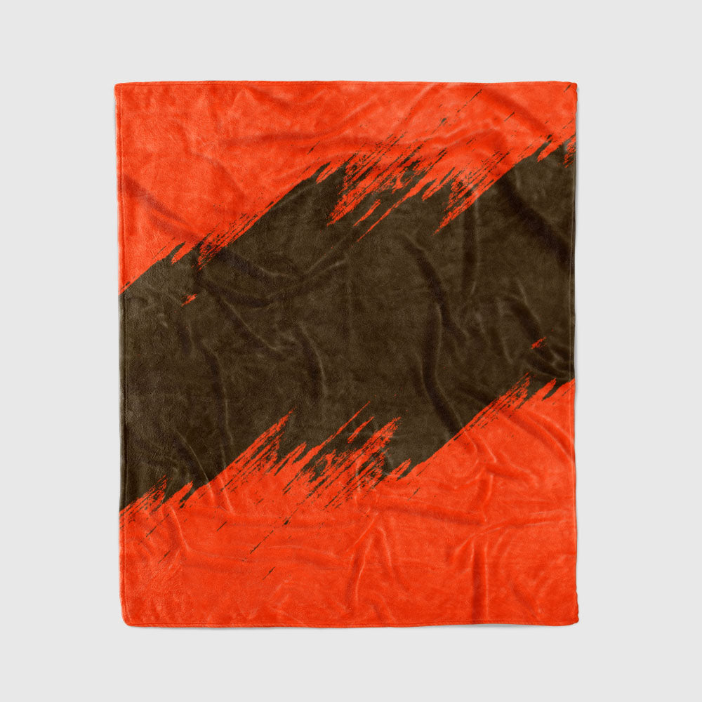 custom ultra-soft micro fleece blanket orange-brown
