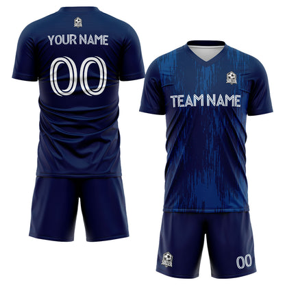 custom soccer set jersey kids adults personalized soccer navy