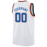 custom authentic  basketball jersey white-blue-orange-navy