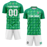 custom soccer set jersey kids adults personalized soccer green