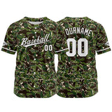 Custom Full Print Design Baseball Jersey green-black