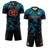 custom soccer set jersey kids adults personalized soccer teal