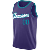 custom authentic  basketball jersey purple-teal