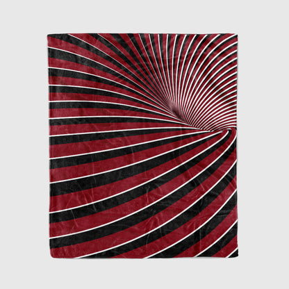 custom ultra-soft micro fleece blanket crimson-black