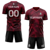 custom soccer uniform jersey kids adults personalized set jersey shirt red