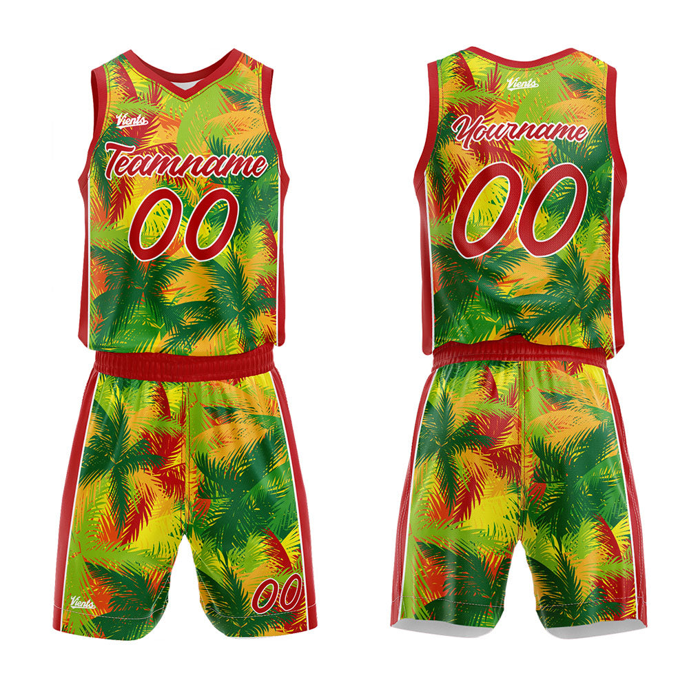 custom tropic basketball suit kids adults personalized jersey