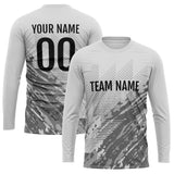 Custom Basketball Soccer Football Shooting Long T-Shirt for Adults and Kids Gray