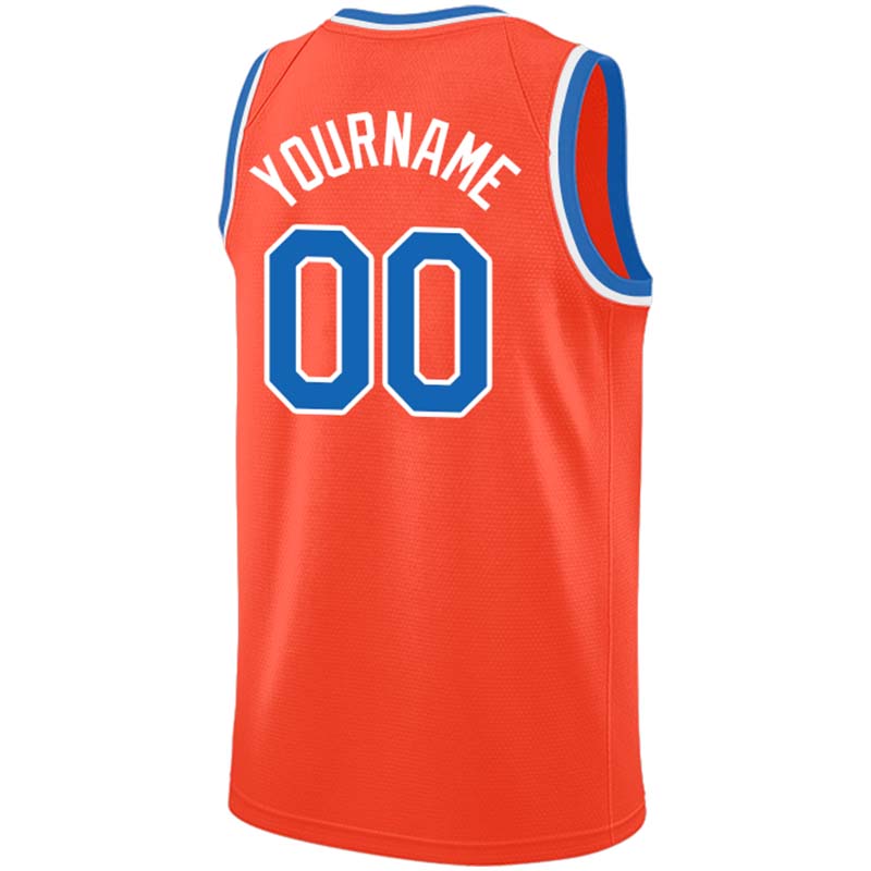 custom authentic  basketball jersey white-blue-orange