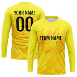 Custom Basketball Soccer Football Shooting Long T-Shirt for Adults and Kids Yellow