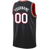 custom authentic  basketball jersey white-red-black