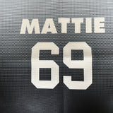 Custom Football Throw Pillow for Men Women Boy Gift Printed Your Personalized Name Number Black&Gray&White