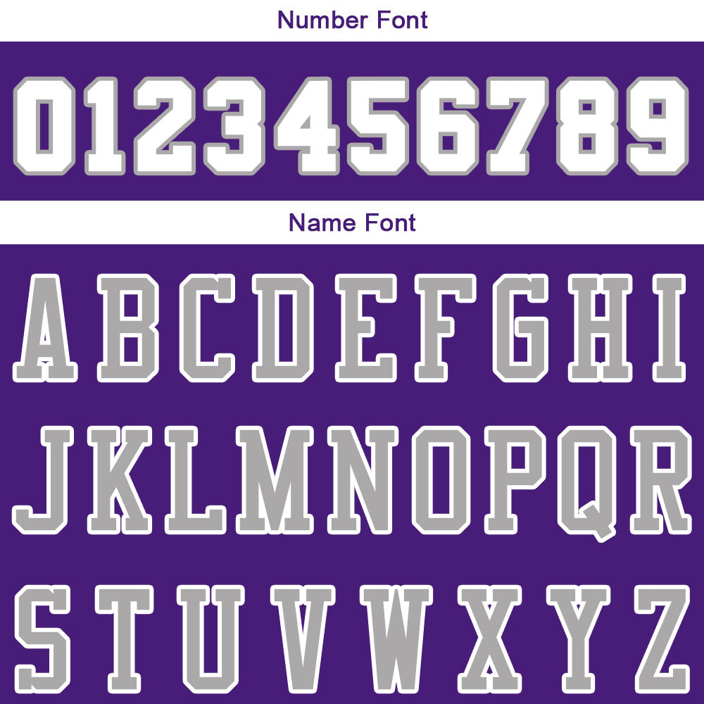 custom authentic pullover sweatshirt hoodie purple-white-gray
