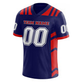 custom authentic football jersey navy-red-white