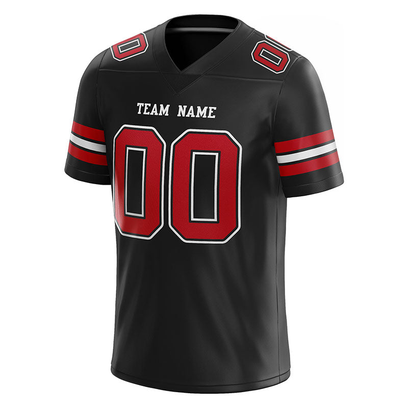 customized  authentic football jersey royal red-white mesh