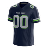 customized authentic football jersey green blue -white mesh