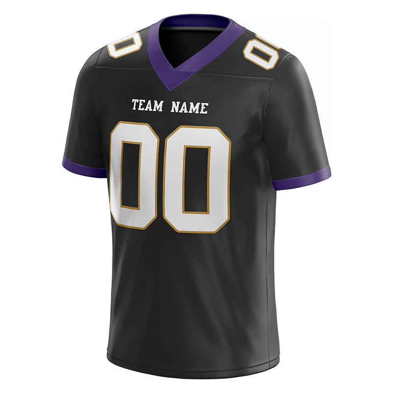 customized authentic football jersey white purple-old gold  mesh