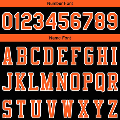 custom authentic pullover sweatshirt hoodie black-orange-white