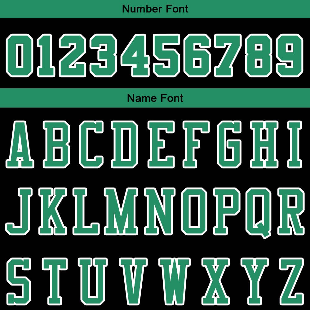 custom authentic pullover sweatshirt hoodie black-kelly green-white