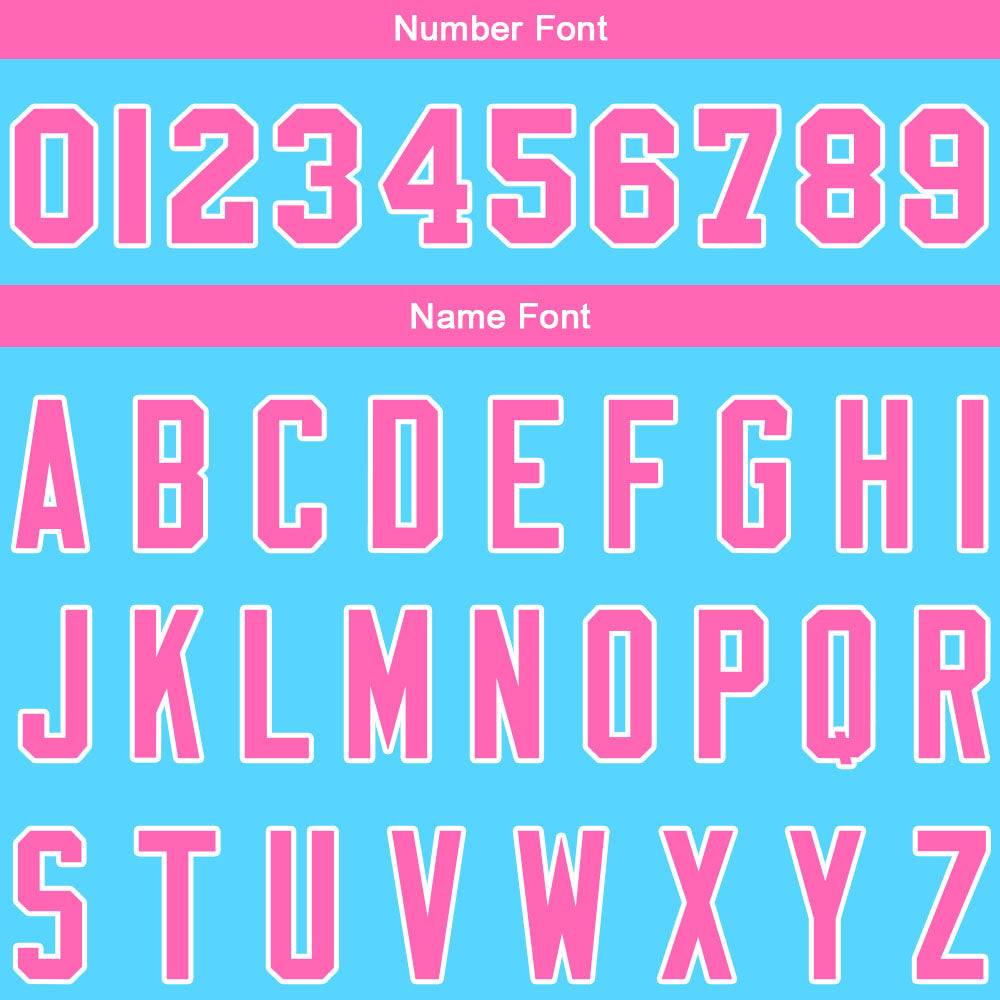 Custom Sweatshirt Hoodie For Men Women Girl Boy Print Your Logo Name Number Pink-Light Blue
