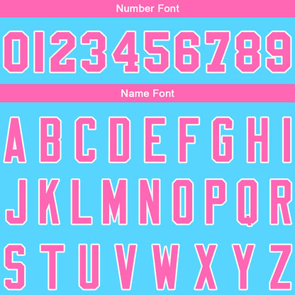 Custom Sweatshirt Hoodie For Men Women Girl Boy Print Your Logo Name Number Pink-Light Blue