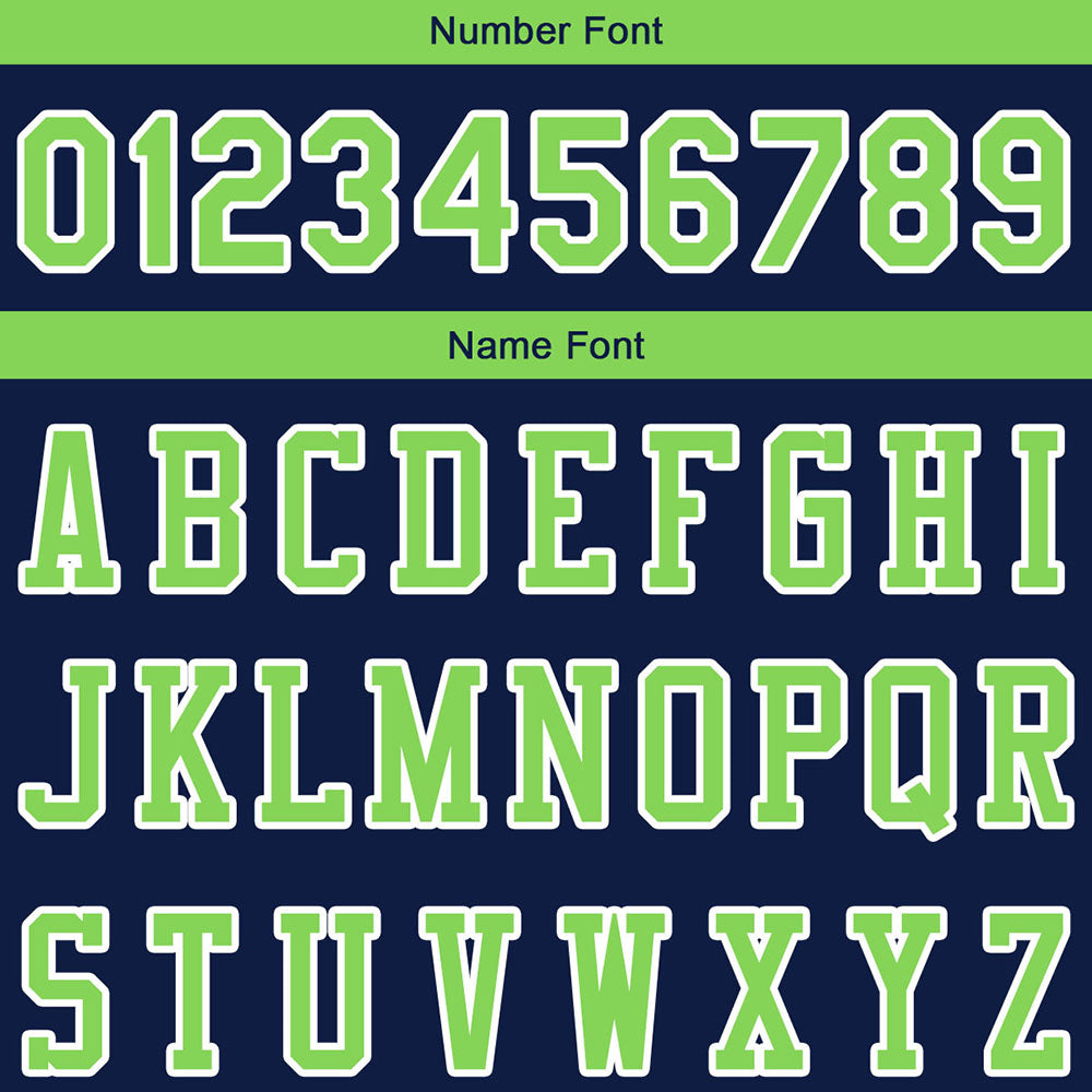 custom authentic pullover sweatshirt hoodie navy-neon green-white