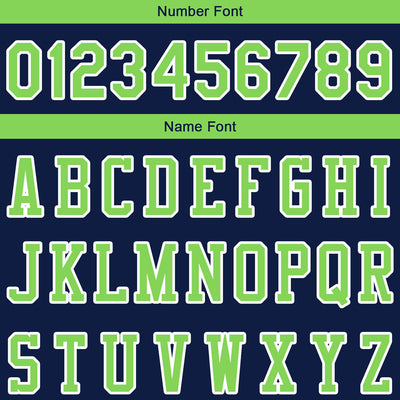 custom authentic pullover sweatshirt hoodie navy-neon green-white