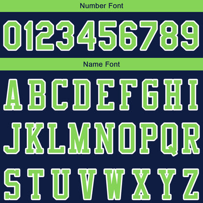 custom authentic pullover sweatshirt hoodie navy-neon green-white